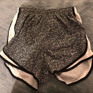 Nike black and white shorts